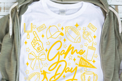 Game Day Png, Football Doodles Svg Product Image 3