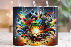 Game Controller Tumbler, Gamer Tumbler Wrap, Gaming Tumbler Product Image 1