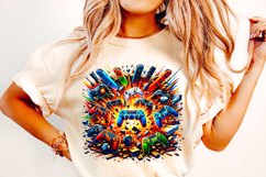 Game Controller PNG Sublimation, Gamer PNG, Gaming PNG
