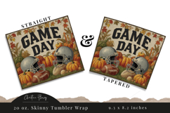 Retro Game Day Tumbler Wrap PNG Product Image 3