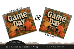Retro Game Day Tumbler Wrap PNG Product Image 3
