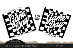 Checkered Game Day Tumbler Wrap PNG Product Image 3