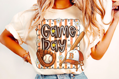 Coquette Bow Game Day Baseball PNG, Baseball Mama PNG Product Image 3