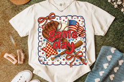 Game Day Baseball Coquette Bow PNG, Baseball Mama PNG Product Image 5