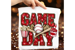 Game Day Baseball Png, Glitter Baseball Png, Baseball Coquet Product Image 1