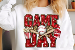 Game Day Baseball Png, Glitter Baseball Png, Baseball Coquet Product Image 3