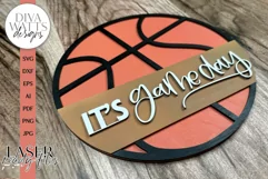 It's Game Day LASER SVG | Basketball Door Hanger Design Product Image 2