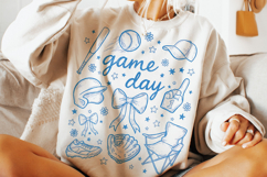 Game Day PNG, Baseball Mama PNG, Baseball Coquette PNG Product Image 1