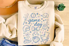 Game Day PNG, Baseball Mama PNG, Baseball Coquette PNG Product Image 3