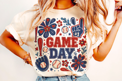 Game Day PNG, Baseball Mama PNG, Baseball Coquette PNG Product Image 1