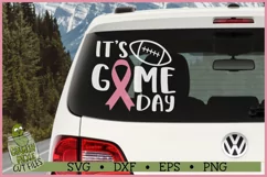 Game Day Breast Cancer Ribbon SVG File Product Image 3