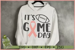 Game Day Breast Cancer Ribbon SVG File Product Image 1