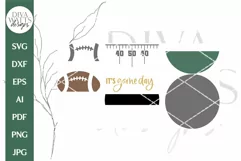 It's Game Day SVG | Football Door Hanger Design | 50 Yard Product Image 3