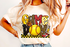 Game Day Softball, Softball PNG, Softball Mama PNG, Leopard Product Image 3
