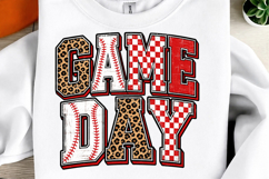 Game Day PNG, Baseball Mom Leopard Print Design Product Image 1