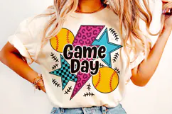 Softball Game Day PNG, Softball Mama PNG, Retro Softball PNG Product Image 2