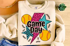 Softball Game Day PNG, Softball Mama PNG, Retro Softball PNG Product Image 1