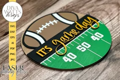 It's Game Day LASER SVG | Football Door Hanger Design Product Image 2