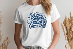 Game Day Raccoon SVG - Funny Baseball Mom PNG - Trash Panda Product Image 2