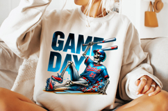 Game Day Skeleton PNG, Baseball PNG Sublimation,Baseball Mom Product Image 1