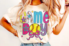 Softball Game Day PNG, Softball Mama PNG, Preppy Softball Product Image 2