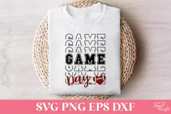 Game Day Stacked Football SVG Quote Product Image 1
