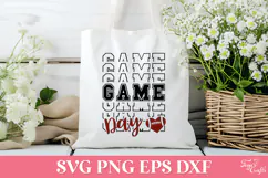 Game Day Stacked Football SVG Quote Product Image 2