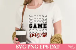 Game Day Stacked Football SVG Quote Product Image 3