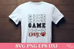 Game Day Stacked Football SVG Quote Product Image 4