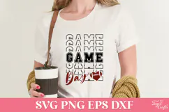 Game Day Stacked Football SVG Quote Product Image 3