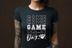 Game Day Stacked Football SVG Quote Product Image 4