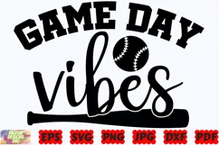 Game Day Vibes SVG | Game Day SVG | Baseball SVG | Sport SVG Product Image 1