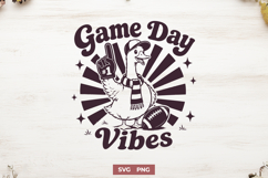 Game Day Vibes SVG, Football Goose PNG, Retro Sports Design Product Image 1