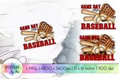 Baseball Game Day Vibes PNG | Baseball Sublimation Product Image 1