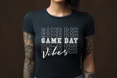 Game Day Vibes Stacked Football SVG Quote Product Image 5
