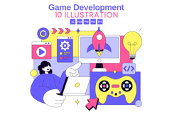 10 Game Development Process Illustration Product Image 1