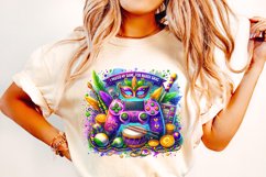 Gamer Mardi Gras PNG, Mardi Gras Gaming PNG, Game Controller Product Image 1