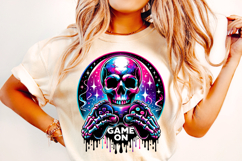 Game On PNG, Skeleton PNG, Gamer PNG, Gaming PNG, Skull PNG Product Image 2