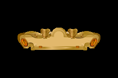 Game ui asset luxury gold wih icon music and diamond isolate Product Image 2