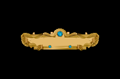 Game ui asset luxury gold with icon music and diamond vector Product Image 2