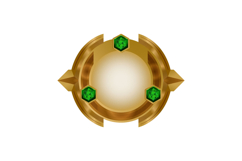 Game user interface gold blank round badge with diamond elem Product Image 1
