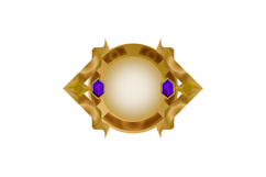 Game user interface gold blank round badge with diamond elem Product Image 1