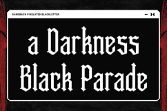 Gameback - Pixelate Blackletter Condensed / Tall Game Font Product Image 4