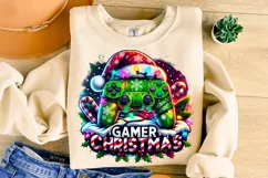 Gamer Christmas PNG, Game Controller PNG, Christmas PNG Product Image 1