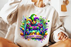 Gamer Mardi Gras PNG, Mardi Gras Gaming PNG, Game Controller Product Image 2