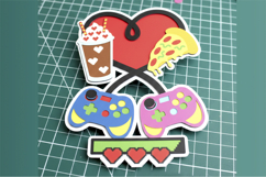 Gamer Love topper 3D SVG Product Image 4