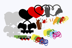 Gamer Love topper 3D SVG Product Image 3
