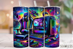 Gamer Tumbler Wrap, Game Controller Tumbler, Gaming Tumbler Product Image 1
