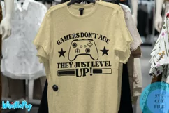 Gamers Don't Age They Level Up Svg Gamer Svg Gaming SVG Product Image 1