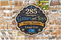 Games and Toys Laser Cut Mega Bundle | Board Games | Puzzles Product Image 1